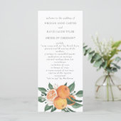 Orange Blossoms Citrus Botanical Wedding  プログラム (スタンド正面)