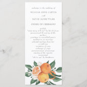 Orange Blossoms Citrus Botanical Wedding  プログラム (正面)