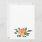 Orange Blossoms Citrus Botanical Wedding  招待状 (裏面)