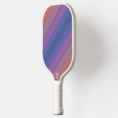 Orange Blue and Purple Stripes Abstract Art Design ピックルボールラケット (左)