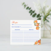 Orange blue azulejo talavera tiles recipe card (スタンド正面)