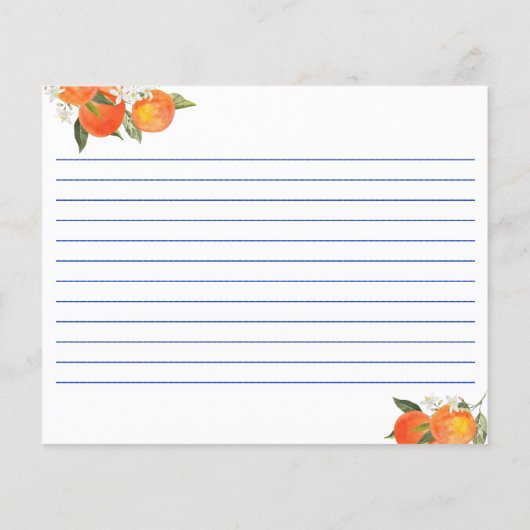 Orange blue azulejo talavera tiles recipe card (裏面)