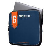 Orange Blue Laptop Case for Man ラップトップスリーブ (正面左)