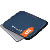 Orange Blue Laptop Case for Man ラップトップスリーブ (正面下部)