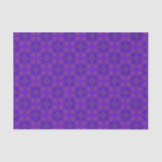 Orange Blue Purple Abstract Lattice Pattern 薄葉紙 (正面)