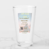 orange boho日付を保存QRウェブサイト名を追加phot タンブラーグラス (裏面)