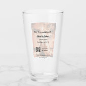 orange boho日付を保存QRウェブサイト名を追加phot タンブラーグラス (裏面)