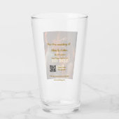 orange boho日付を保存QRウェブサイト名を追加phot タンブラーグラス (裏面)