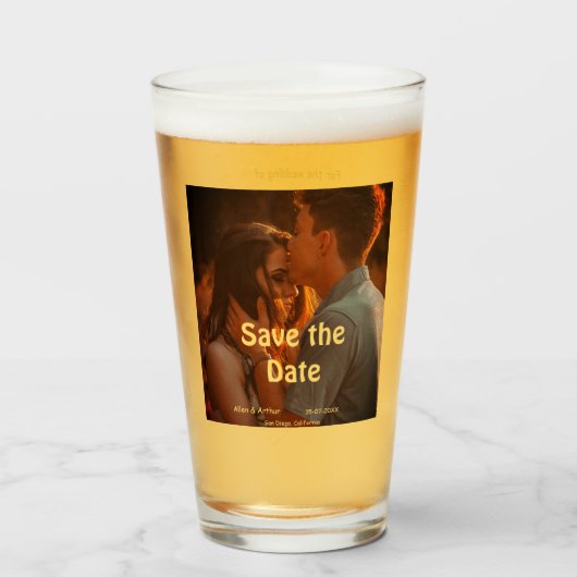 orange boho日付を保存QRウェブサイト名を追加phot タンブラーグラス (ドリンク正面)