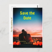 orange boho日付を保存QRウェブサイト名を追加phot ポストカード (正面/裏面)