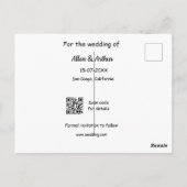 orange boho日付を保存QRウェブサイト名を追加phot ポストカード (裏面)