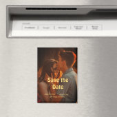 orange boho日付を保存QRウェブサイト名を追加phot マグネット (インサイチュ (食洗機))