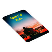 orange boho日付を保存QRウェブサイト名を追加phot マグネット (右側)