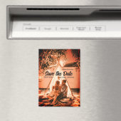 orange boho日付を保存QRウェブサイト名を追加phot マグネット (インサイチュ (食洗機))