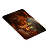 orange boho日付を保存QRウェブサイト名を追加phot マグネット (右側)