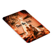 orange boho日付を保存QRウェブサイト名を追加phot マグネット (右側)