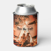 orange boho日付を保存QRウェブサイト名を追加phot 缶クーラー (缶正面)