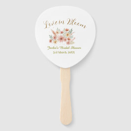Orange boho love in Bloom bridal shower name retro ハンドファン