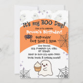 Orange Boo day birthday 招待状 (正面)