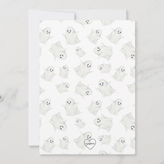 Orange Boo day birthday 招待状 (裏面)