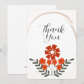 Orange Botanical Floral Card Timeless Garden シーズンカード (正面/裏面)