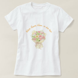 orange bouquet Bridal Shower Tシャツ