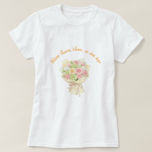 orange bouquet Bridal Shower Tシャツ (デザイン正面)