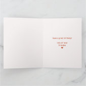 ORANGE BOW & ARCH FALL PUMPKIN FLOWERS BIRTHDAY カード (内部)