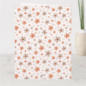 ORANGE BOW & ARCH FALL PUMPKIN FLOWERS BIRTHDAY カード (裏面)