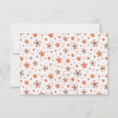 ORANGE BOW & ARCH FALL PUMPKIN FLOWERS BIRTHDAY サンキューカード (裏面)