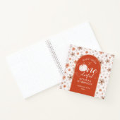 ORANGE BOW & ARCH FALL PUMPKIN FLOWERS BIRTHDAY ノートブック (内部)