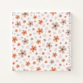 ORANGE BOW & ARCH FALL PUMPKIN FLOWERS BIRTHDAY ノートブック (裏面)