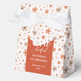 ORANGE BOW & ARCH FALL PUMPKIN FLOWERS BIRTHDAY フェイバーボックス