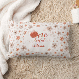 ORANGE BOW & ARCH FALL PUMPKIN FLOWERS BIRTHDAY ランバークッション