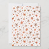 ORANGE BOW & ARCH FALL PUMPKIN FLOWERS BIRTHDAY 招待状 (裏面)