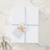 Orange bow jingle Mingle retro boho family namdate ギフトタグ (より糸付き)