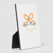 Orange bow jingle Mingle retro boho family namdate フォトプラーク (側面)