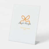 Orange bow jingle Mingle retro boho family namdate 台座サイン (正面)