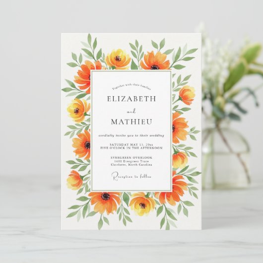 Orange Bright Summer Wedding 招待状 (スタンド正面)