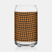 Orange Brown Plaid Checker Seamless Pattern ガラス缶 (裏面)
