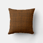 Orange Brown Plaid Checker Seamless Pattern クッション (裏面)