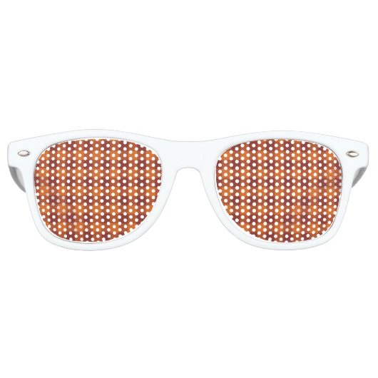 Orange Brown Plaid Seamless Pattern レトロサングラス (正面)