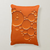 Orange bubbles art アクセントクッション (裏面(縦))
