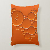 Orange bubbles art アクセントクッション (正面(垂直))