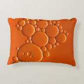 Orange bubbles art アクセントクッション (裏面)