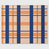 Orange Buffalo Plaid Wrapping Paper ラッピングペーパー (フラット)