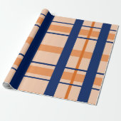 Orange Buffalo Plaid Wrapping Paper ラッピングペーパー (アンロールド)