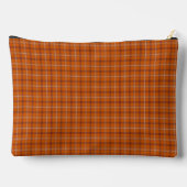 Orange Burgundy Plaid Classic Pattern アクセサリーポーチ (裏面)