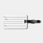 Orange Butterflies Custom Monogram Luggage Tag ラゲッジタグ (裏面横)