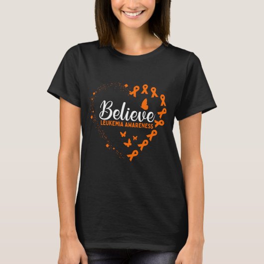 Orange Butterfly Leukemia Awareness Tシャツ (正面)